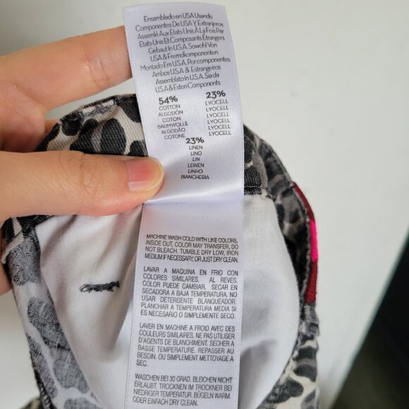 Mother The No Zip Misfit Jungle Eyes Animal Print Linen Striped Jogger Pants 24 - Picture 16 of 17